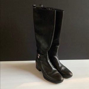 Michael Kors Black Leather Knee High Boots